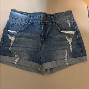 Distressed Denim Women Shorts